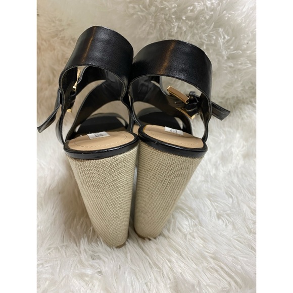 Steve Madden black Emori sandal wedges size 8.5 - Picture 10 of 12